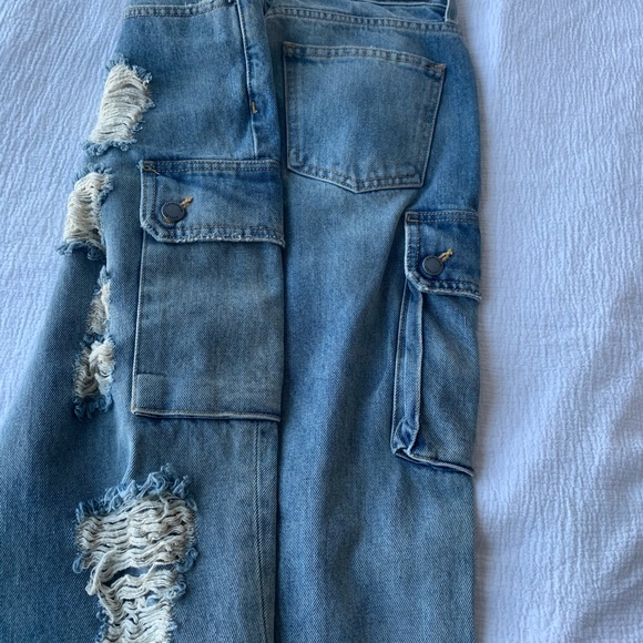 CARMAR BLUE CARGO RIPPED JEANS - Picture 4 of 6